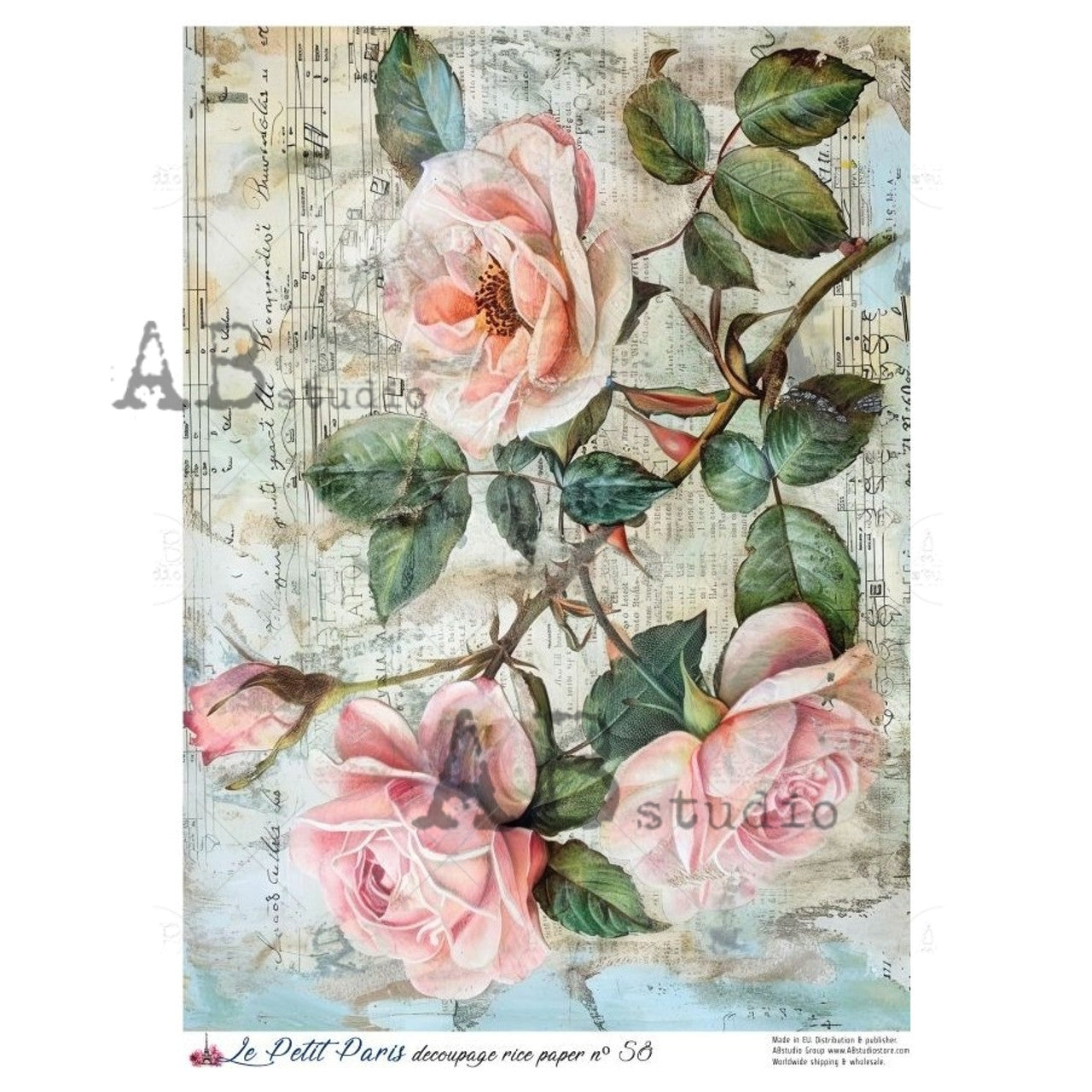 2025-Large Pink Rose ABRP_LPP58