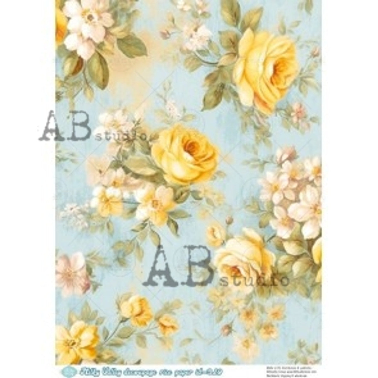 Yellow and Baby Blue Roses ABRP_MV319