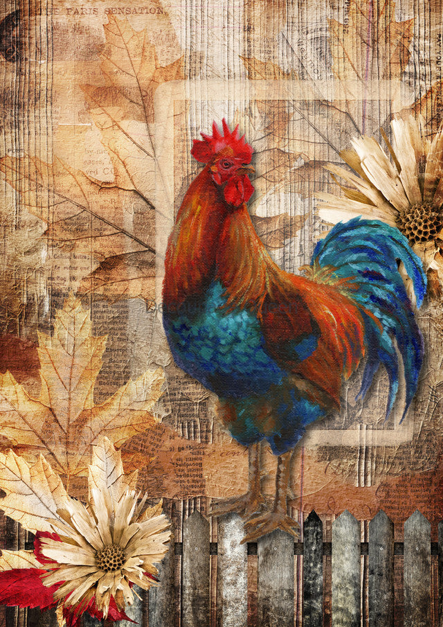 Decoupage Queen-Country Rooster 0631