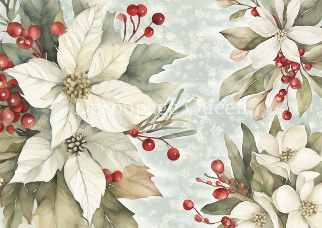 Decoupage Queen-Frosty Flowers 0665