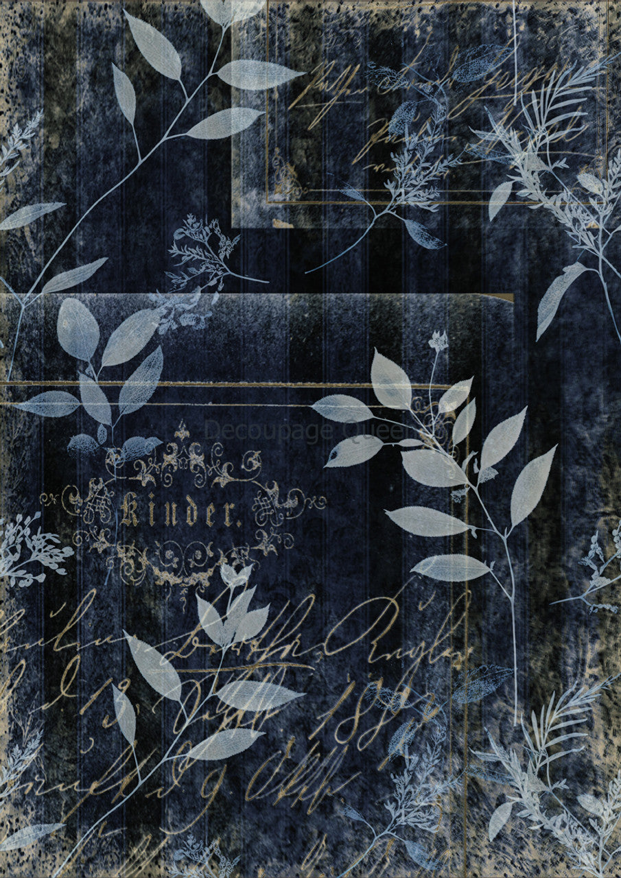 Decoupage Queen-Indigo Botanical II 0657