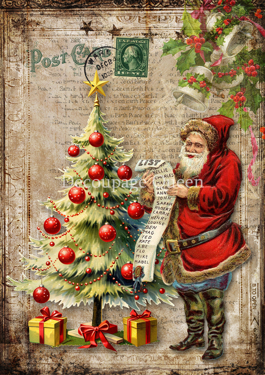 Decoupage Queen-Santa's List 0694