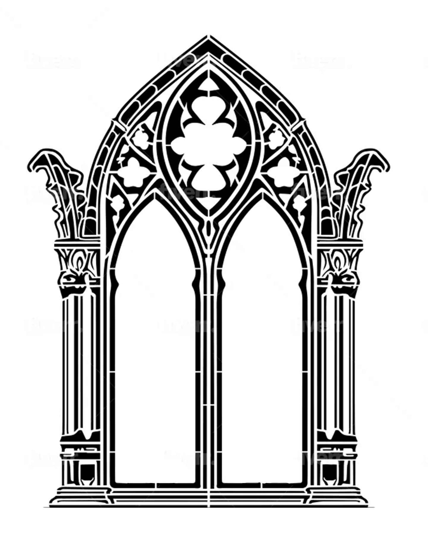 Stencil-Gothic Window