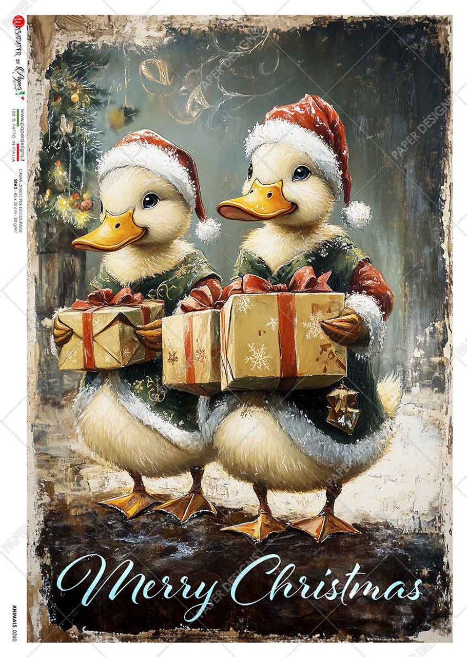 Paper Designs-Christmas Ducks With Gifts 0260