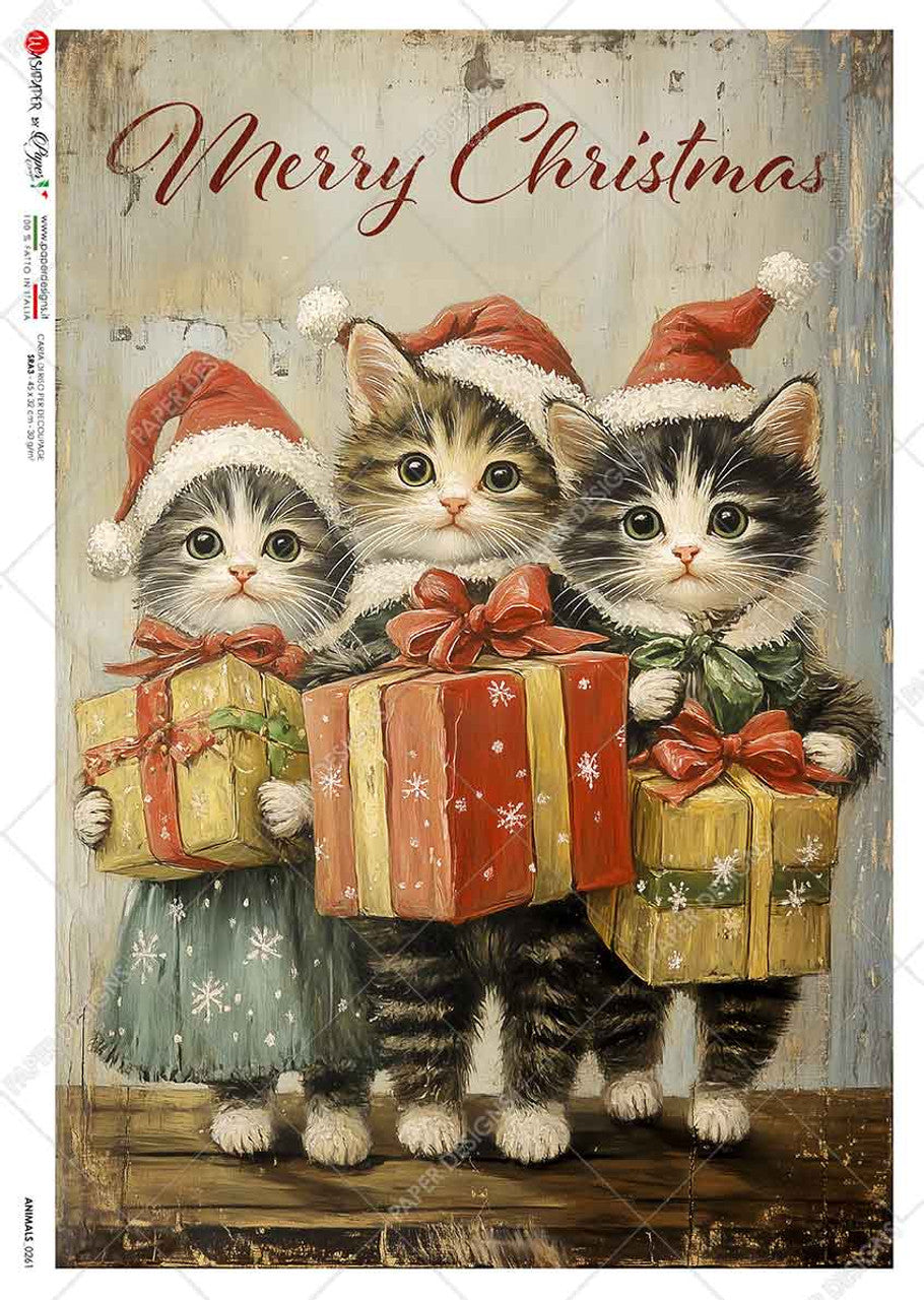 2024-Paper Designs-Christmas Kitties With Gifts 0261