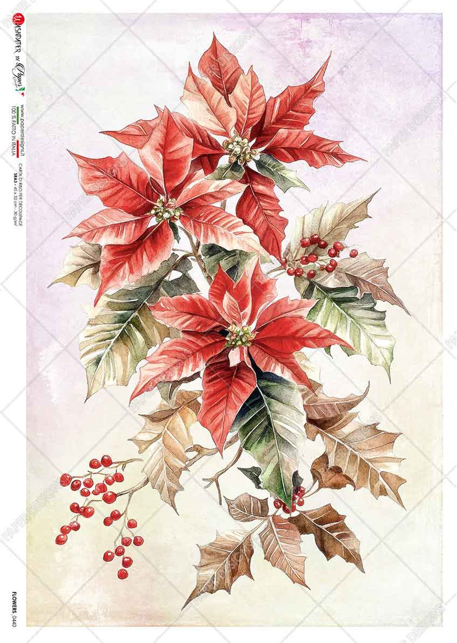 Paper Designs-Festive Poinsettia Arrangment 0440