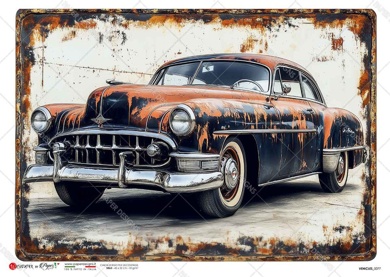 Paper Designs-Grunge Vehicle Tin Sign I 0077