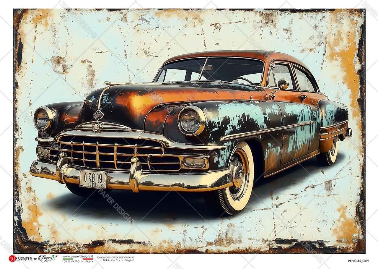 Paper Designs-Grunge Vehicle Tin Sign III 0079