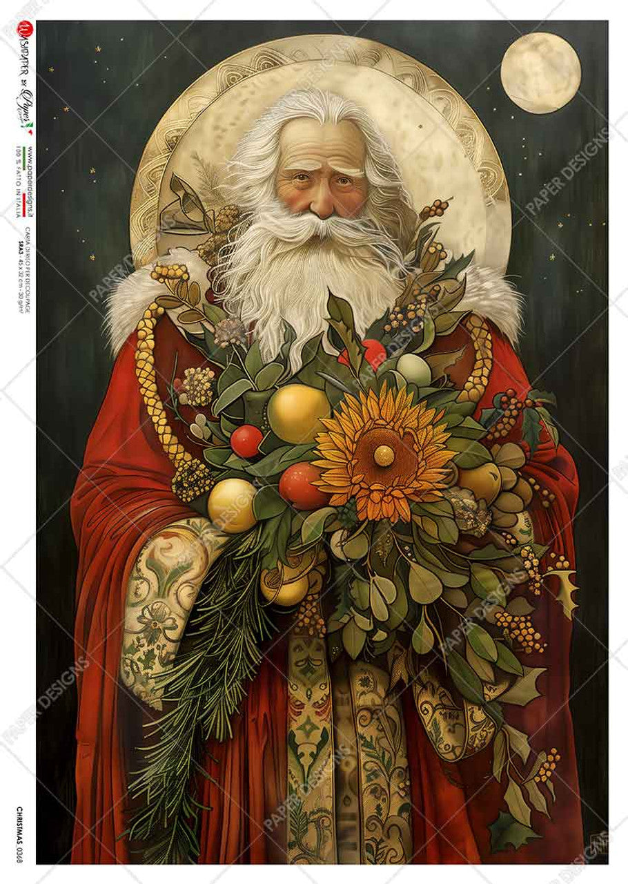 Paper Designs-St. Nicholas With Flowers II 0368