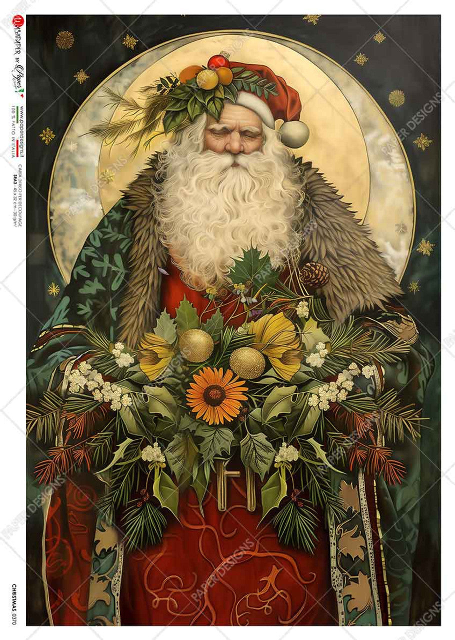 Paper Designs-St. Nicholas With Flowers IV 0370